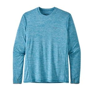 New PATAGONIA MEN'S TROPIC COMFORT CREW II/MAKO BLUE size Small